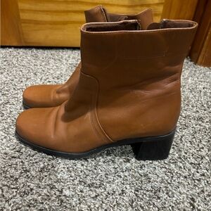Brown Leather Ankle Boots
